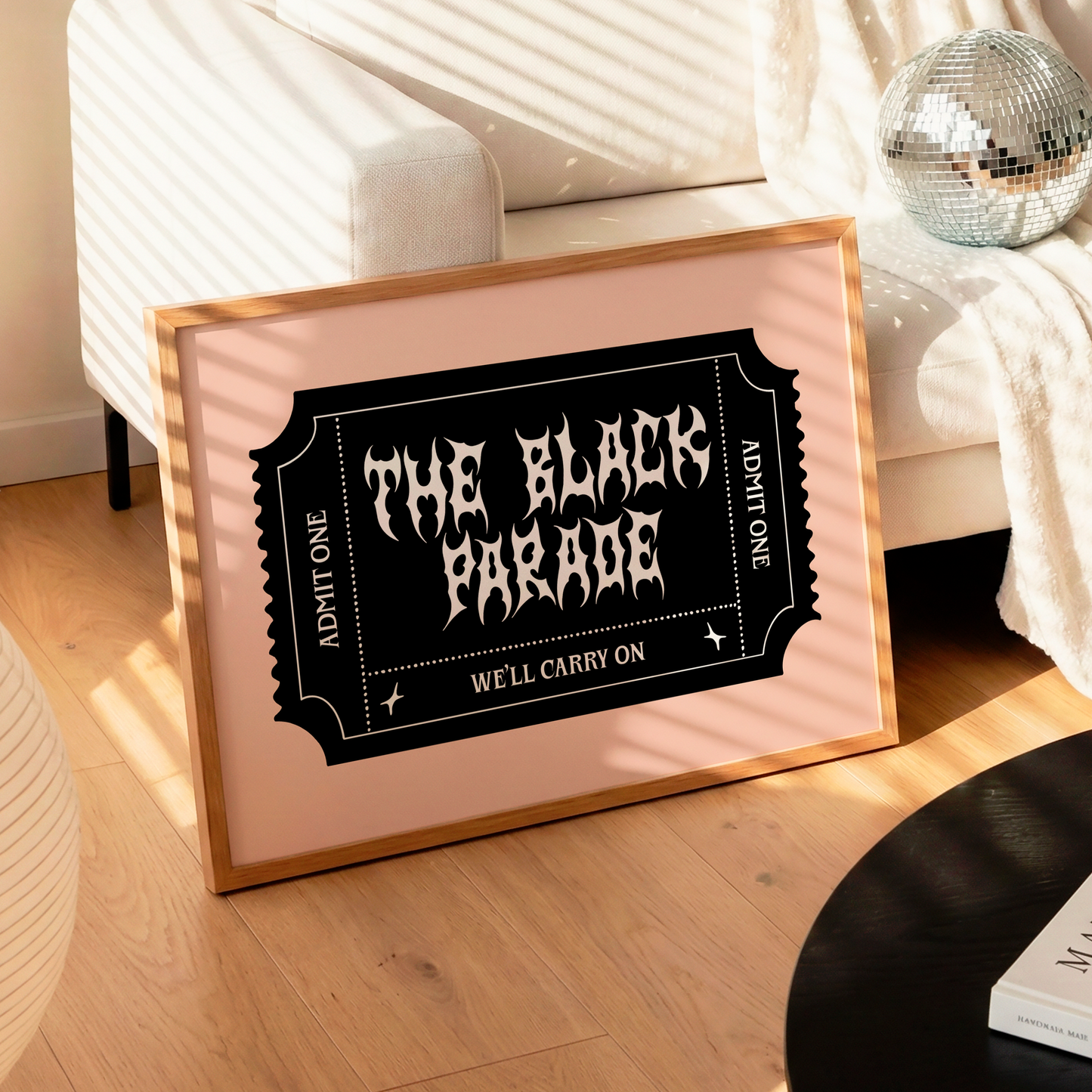 The Black Parade Ticket | Elder Emo Wall Art Print