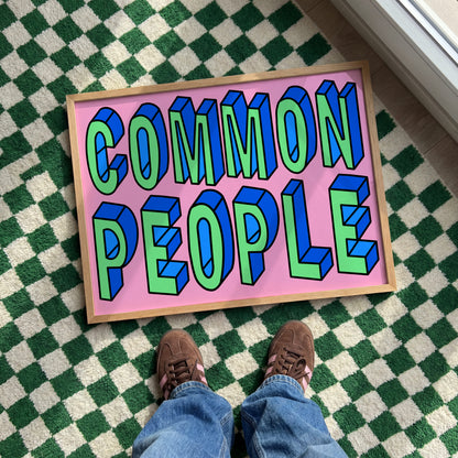 Common People Print | Britpop Inspired Wall Art | Indie Disco Collection | Colourful Music Lover Gift | Dopamine Decor