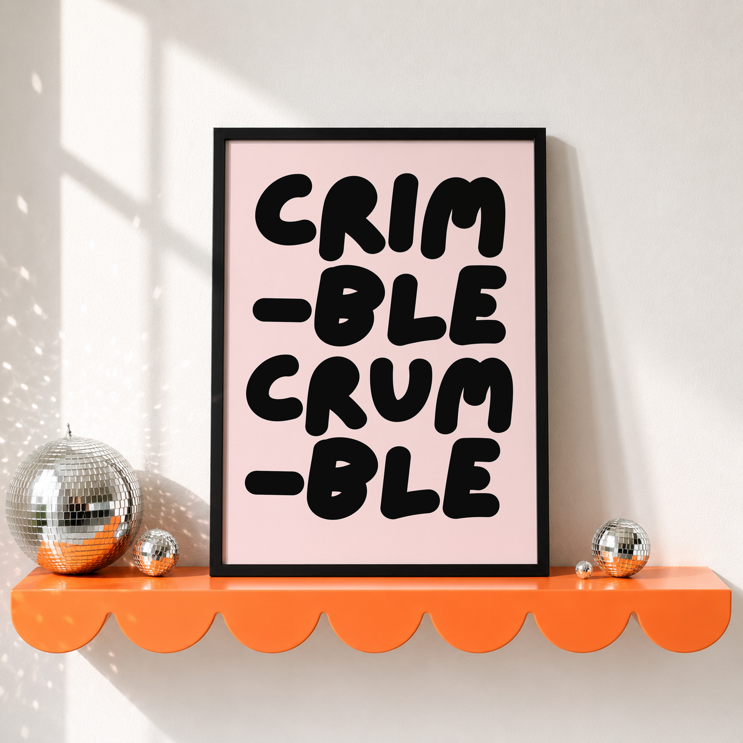 Crimble Crumble Print | Friday Night Dinner Inspired Kitchen Wall Art | Funny Kitchen Print | Comedy TV Quote Decor