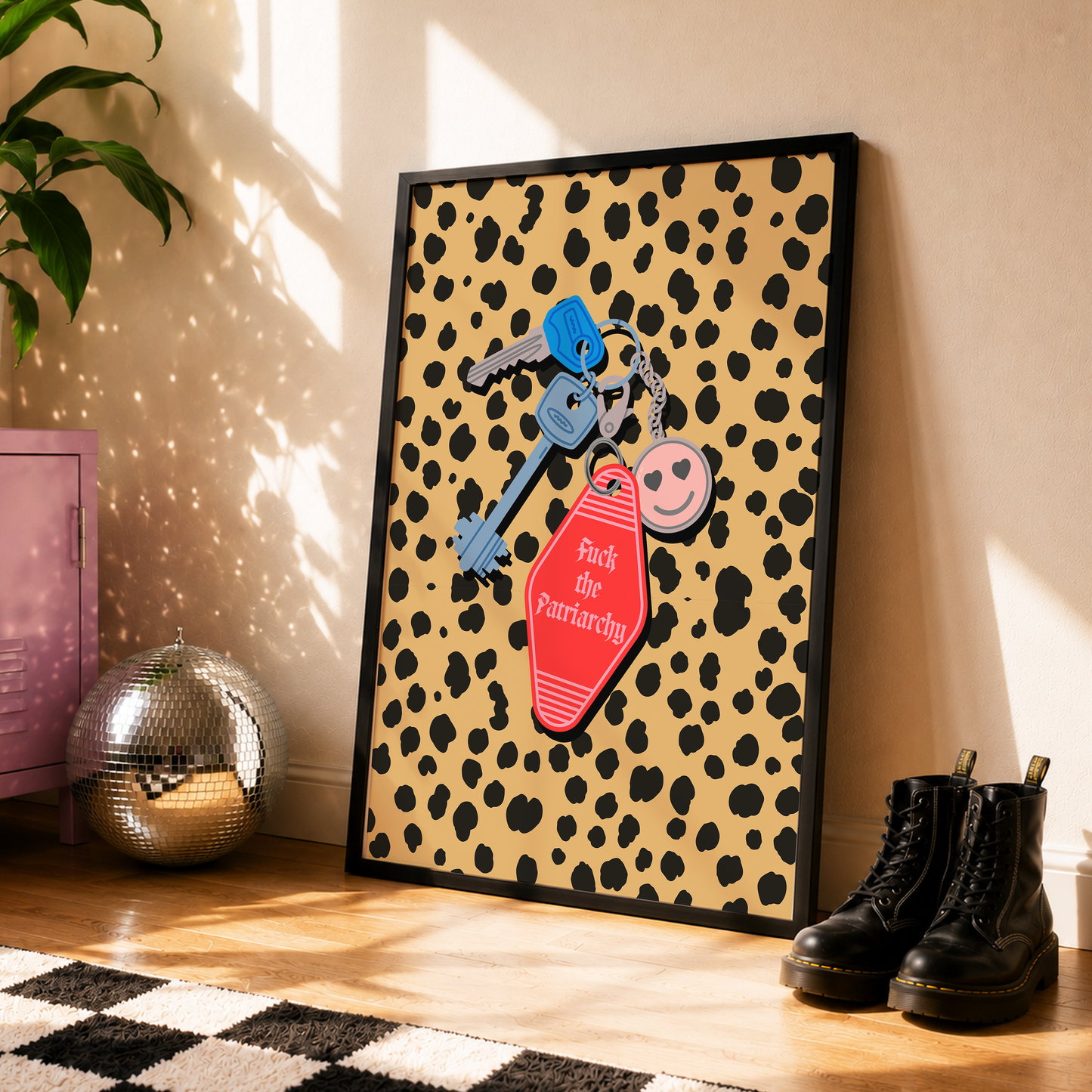 Fuck The Patriarchy Motel Keyring Print | Feminist Wall Art | Taylor Inspired Print | Alternative Home Decor
