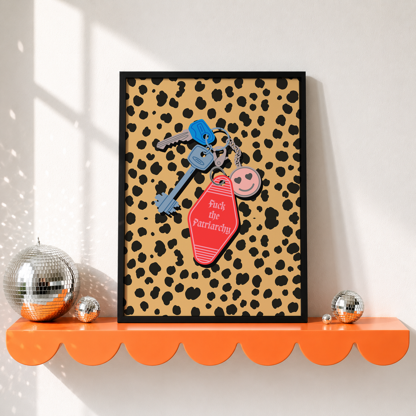 Fuck The Patriarchy Motel Keyring Print | Feminist Wall Art | Taylor Inspired Print | Alternative Home Decor