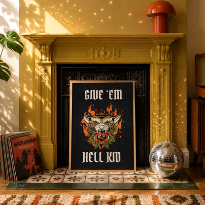 Give 'Em Hell Kid | Elder Emo Wall Art
