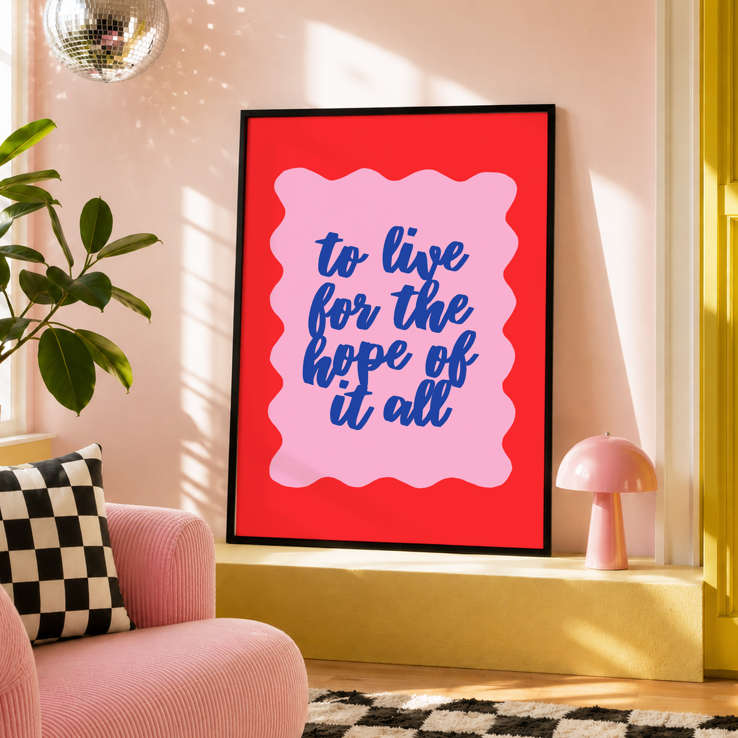 To Live For The Hope Of It All Print | Taylor Inspired Wall Art | Folklore Inspired Lyric Print | Colourful Home Decor