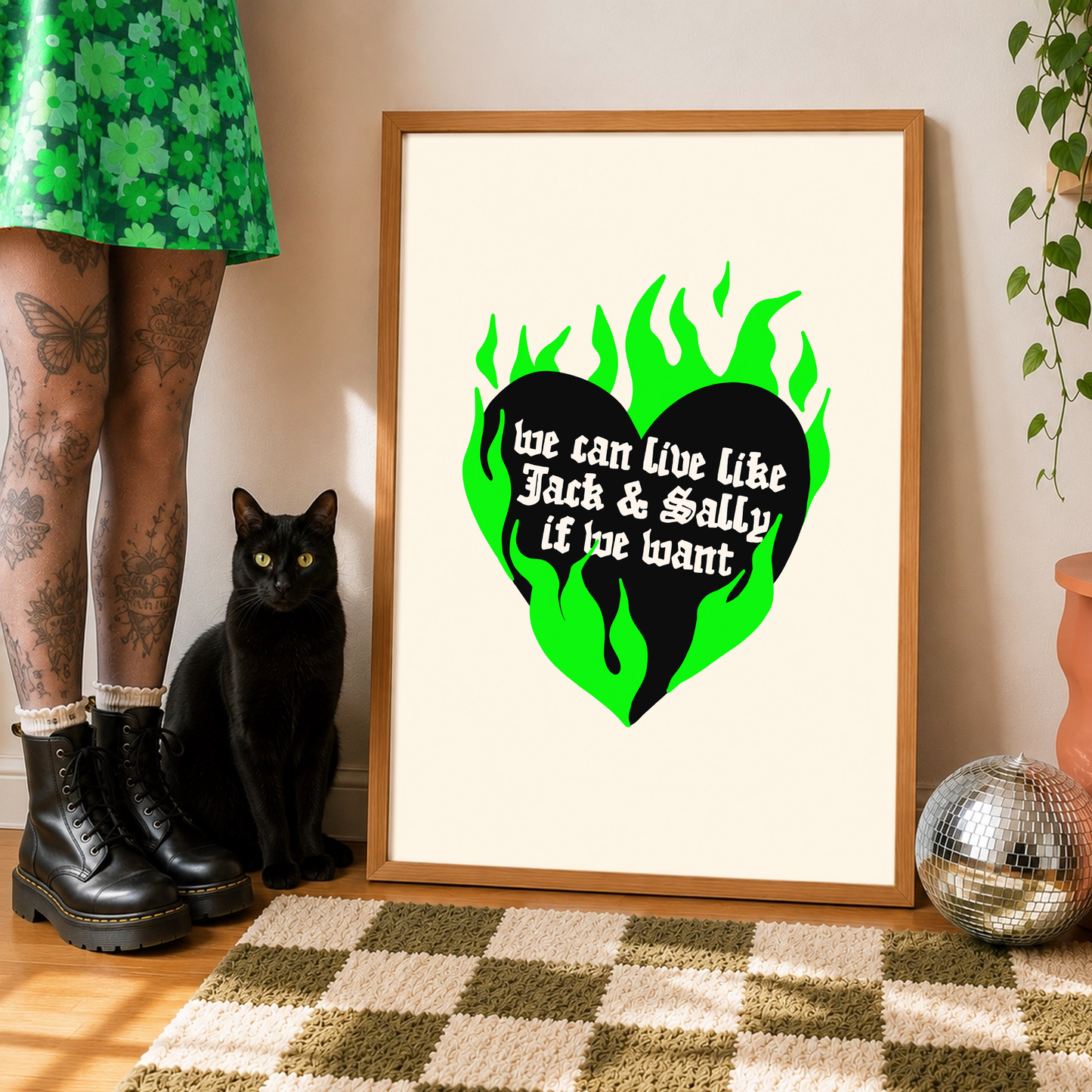 We Can Live Like Jack & Sally | Alternative Love Elder Emo Print