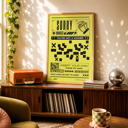 Sorry You're Not A Winner | Alternative Gig Poster Wall Art Print