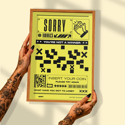 Sorry You're Not A Winner | Alternative Gig Poster Wall Art Print