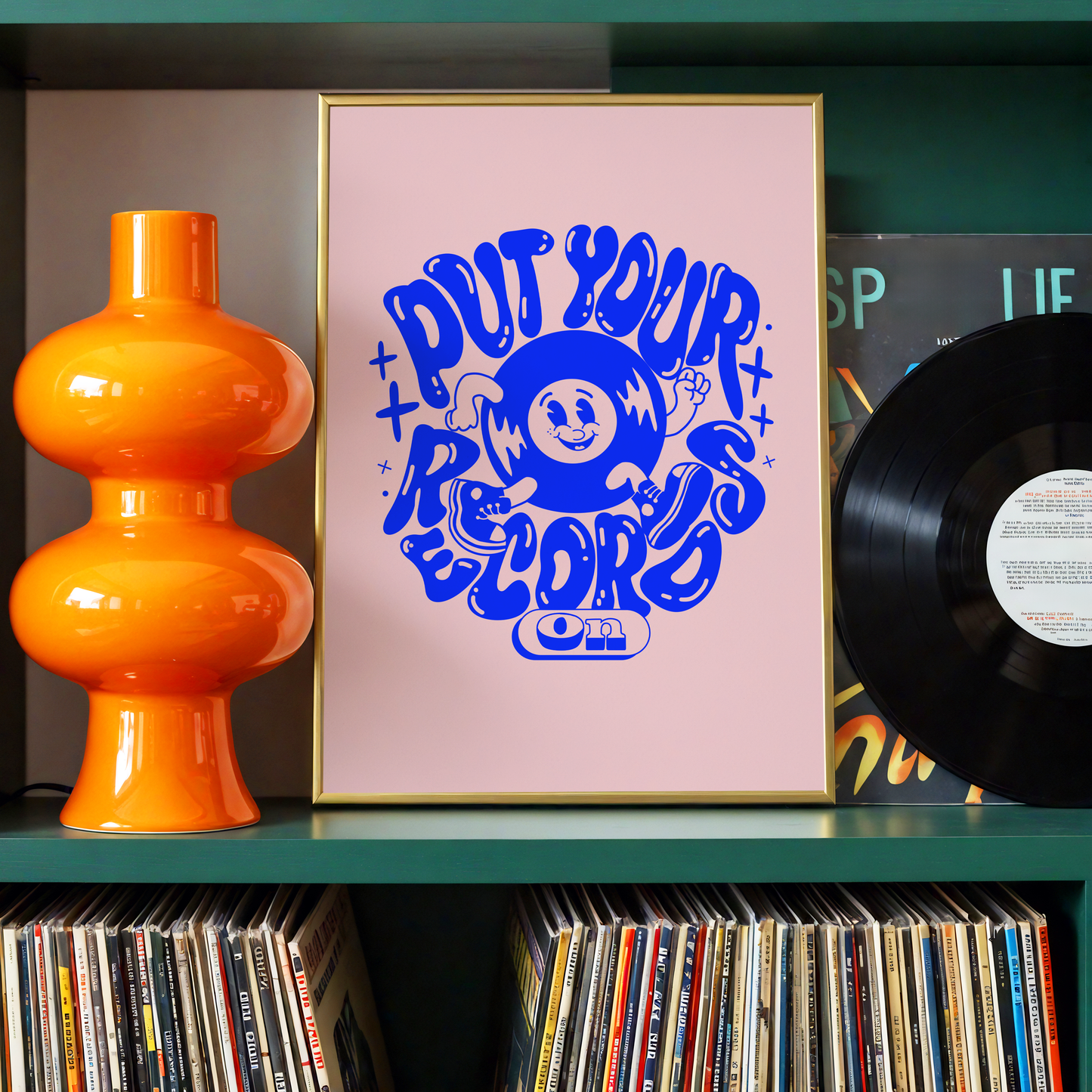 Put Your Records On Print | Retro Music Wall Art | Vinyl Lover Gift | Indie Music Decor | Dopamine Decor