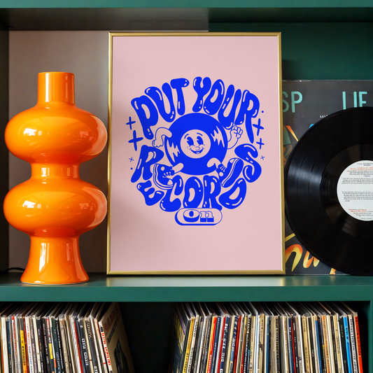 Put Your Records On Print | Retro Music Wall Art | Vinyl Lover Gift | Indie Music Decor | Dopamine Decor