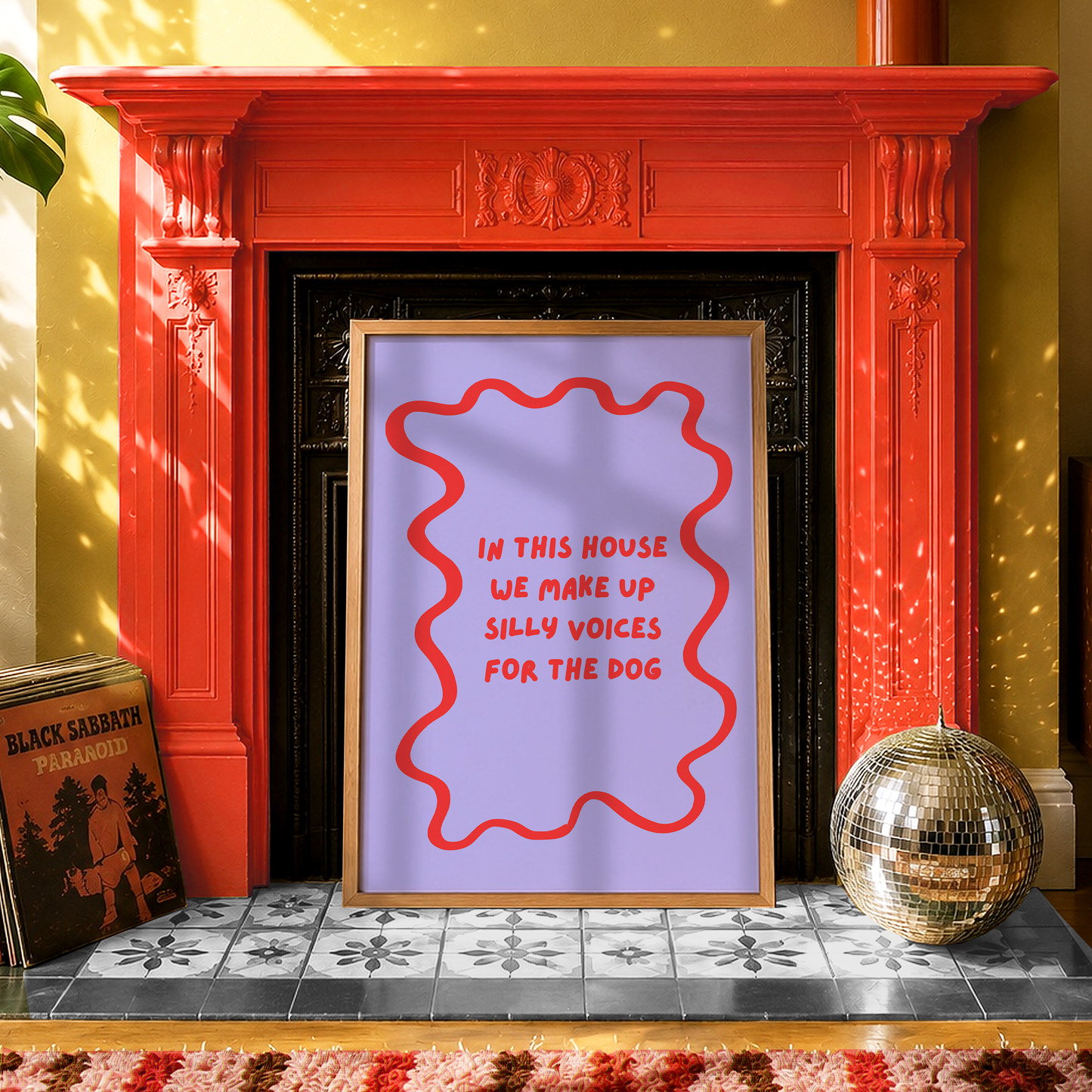 Silly Voices for the Dog Print | Funny Dog Wall Art | Colourful Pet Lover Gift