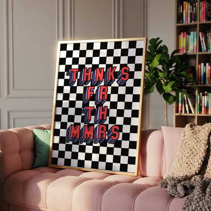Thnks Fr Th Mmrs Print | Pop Punk Wall Art | Elder Emo Decor