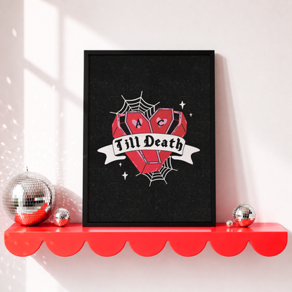 Till Death Personalised Gothic Print | Wedding Gift | Anniversary Art