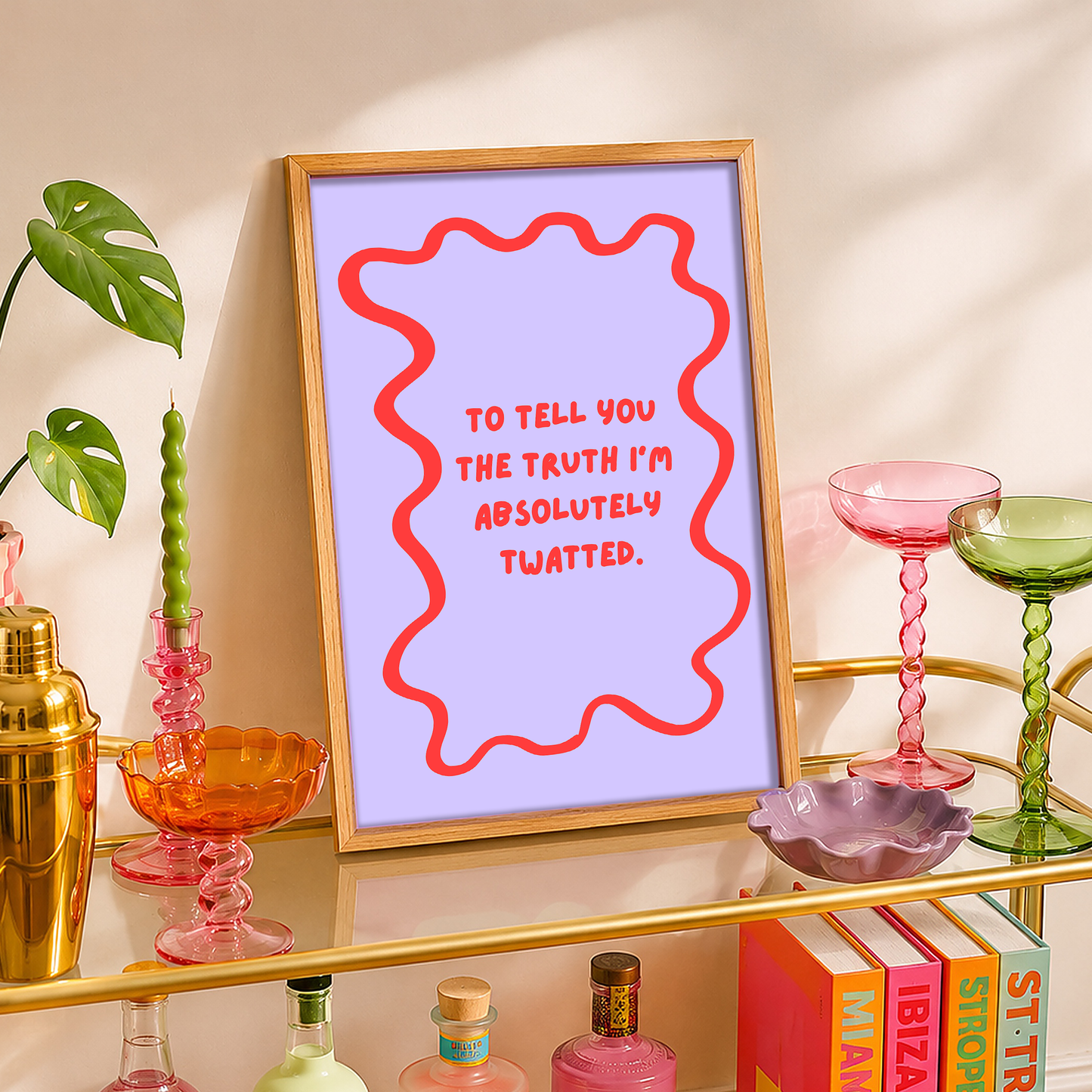 Absolutely Twatted Print | Gavin & Stacey Inspired Wall Art | Funny Drinking Print | Happy Hour Collection | Dopamine Decor