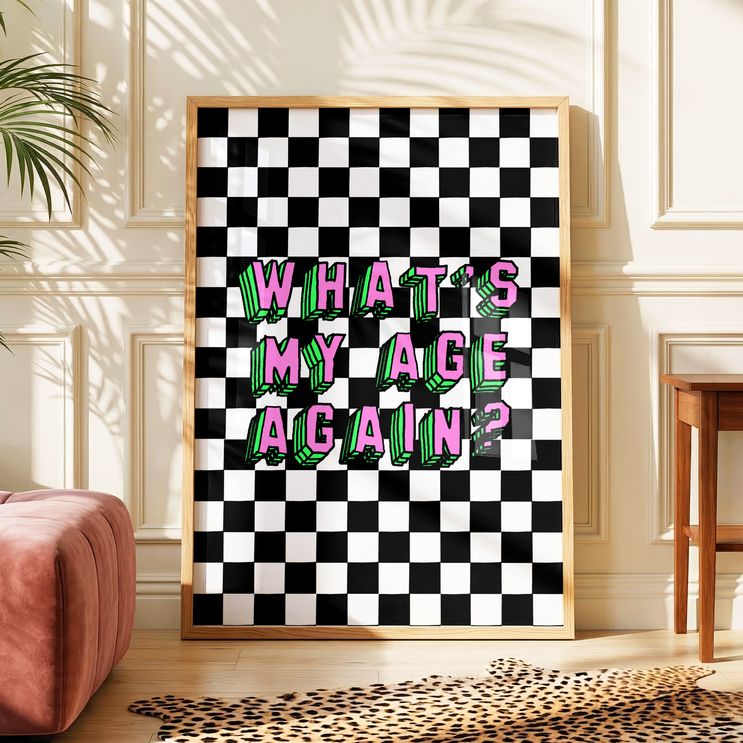 What's My Age Again? | Pop Punk Elder Emo Inspired Wall Art Print