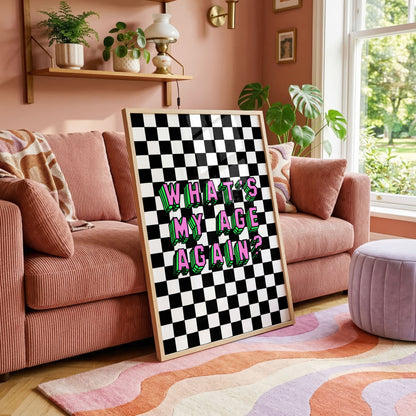 What's My Age Again? | Pop Punk Elder Emo Inspired Wall Art Print