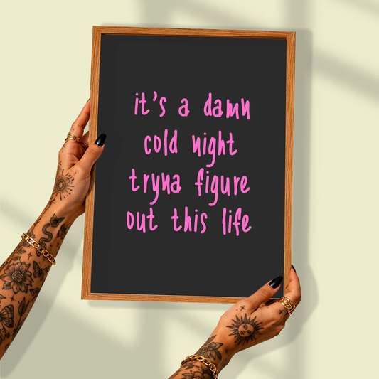 It's A Damn Cold Night | Alternative Wall Art