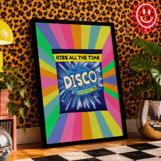 Disco Occasionally Print | Harry Inspired Wall Art | Dopamine Decor | Disco Poster