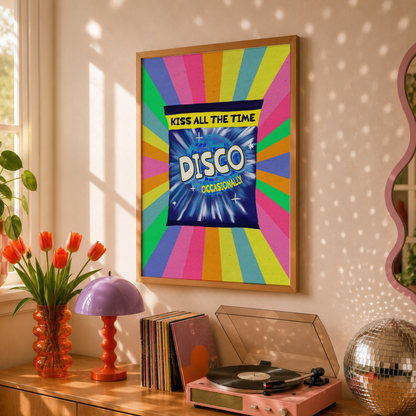 Disco Occasionally Print | Harry Inspired Wall Art | Dopamine Decor | Disco Poster