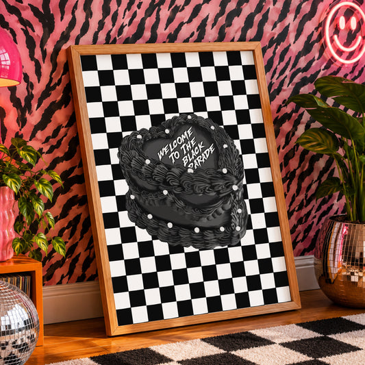 Welcome to the Black Parade Cake | Elder Emo Wall Art Print