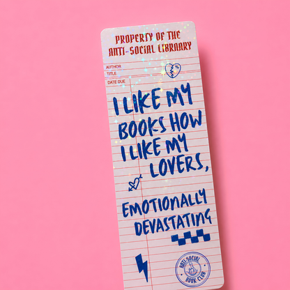 I Like My Books How I Like My Lovers Bookmark | Funny Book Lover Bookmark | Anti-Social Library Gift | Double-Sided Bookmark