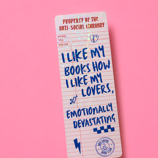 I Like My Books How I Like My Lovers Bookmark | Funny Book Lover Bookmark | Anti-Social Library Gift | Double-Sided Bookmark