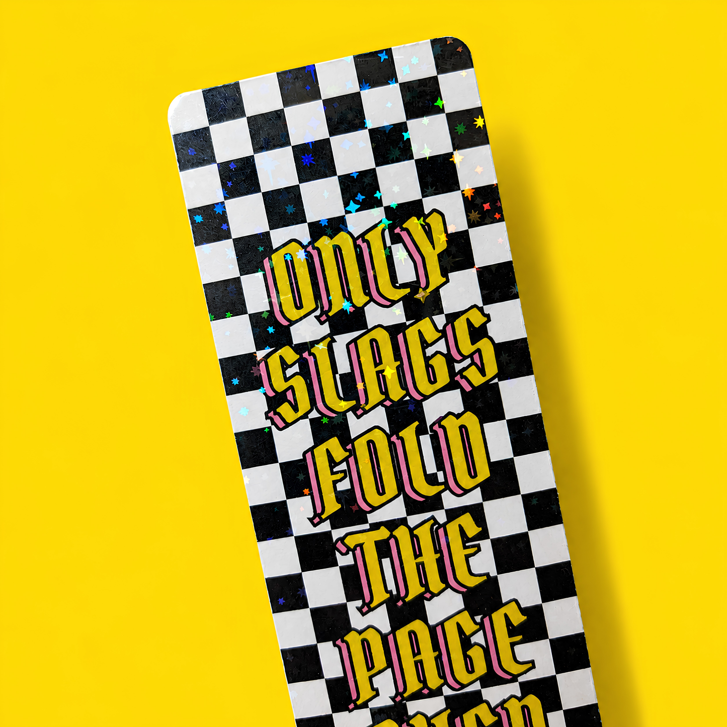 Only Slags Fold the Page Over Bookmark | Funny Book Lover Bookmark | Reader Gift | Double-Sided Bookmark