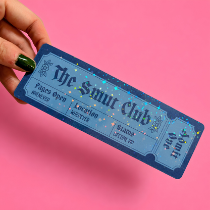 The Smut Club Admit One Bookmark | Funny Romance Bookmark | Smut Reader Gift | BookTok Bookmark | Double-Sided Bookmark