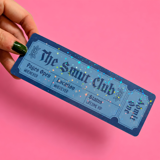 The Smut Club Admit One Bookmark | Funny Romance Bookmark | Smut Reader Gift | BookTok Bookmark | Double-Sided Bookmark