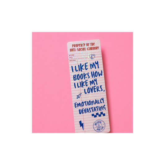 I Like My Books How I Like My Lovers Bookmark | Funny Book Lover Bookmark | Anti-Social Library Gift | Double-Sided Bookmark