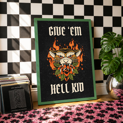 Give 'Em Hell Kid | Elder Emo Wall Art