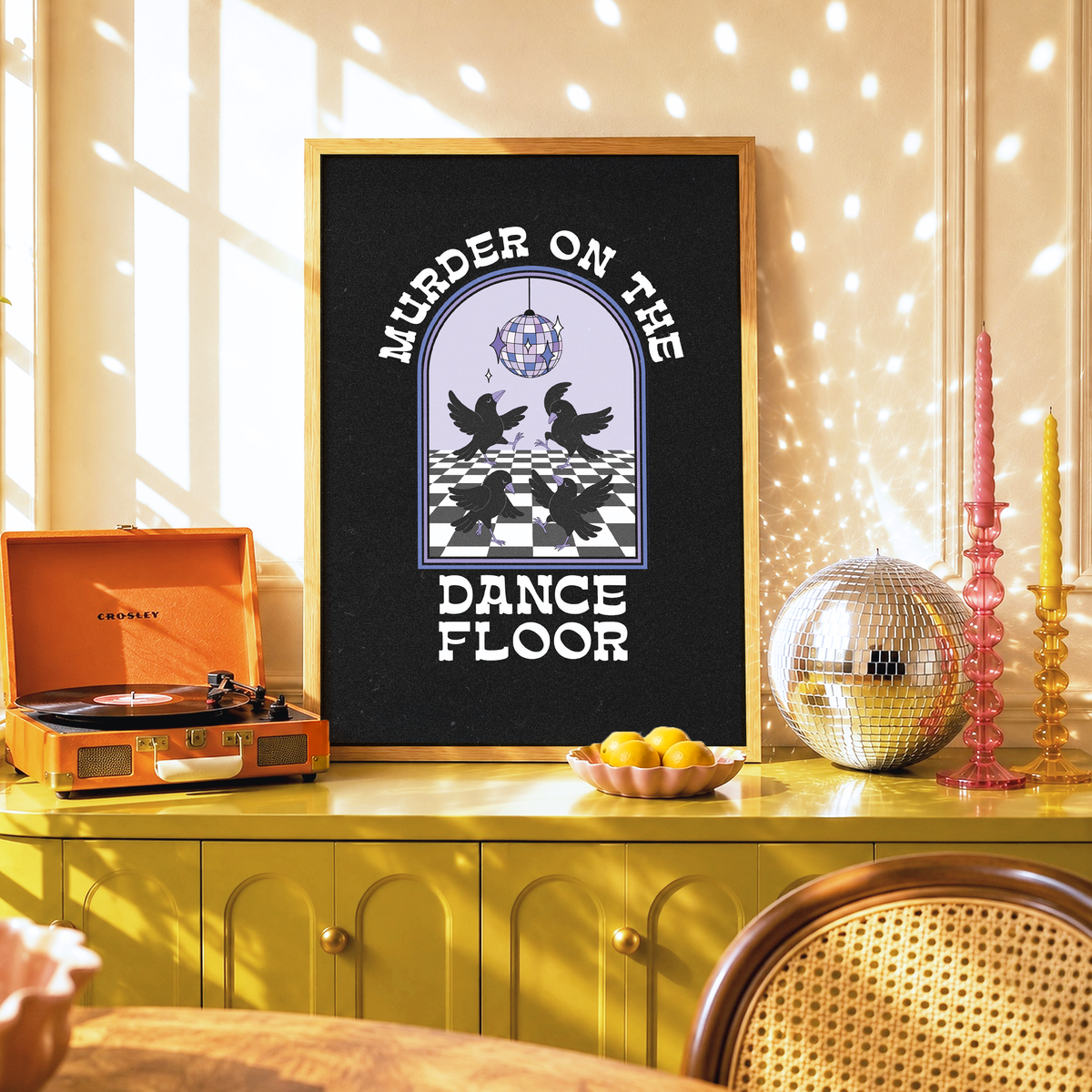It's Murder on the Dancefloor Print | Disco Gift | Gothic Art