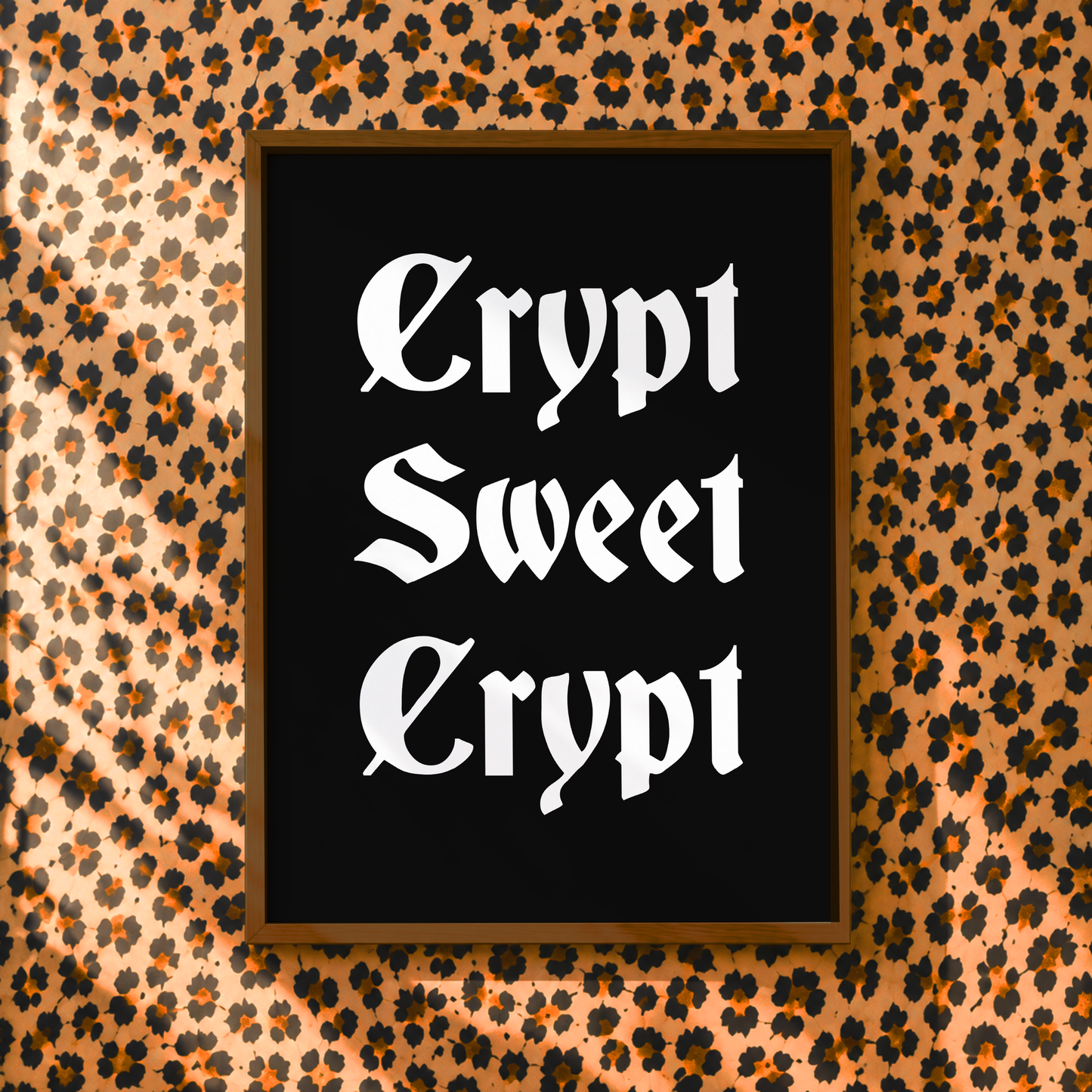 Crypt Sweet Crypt Print | Gothic Home Decor Wall Art | Spooky Alternative Typography Poster