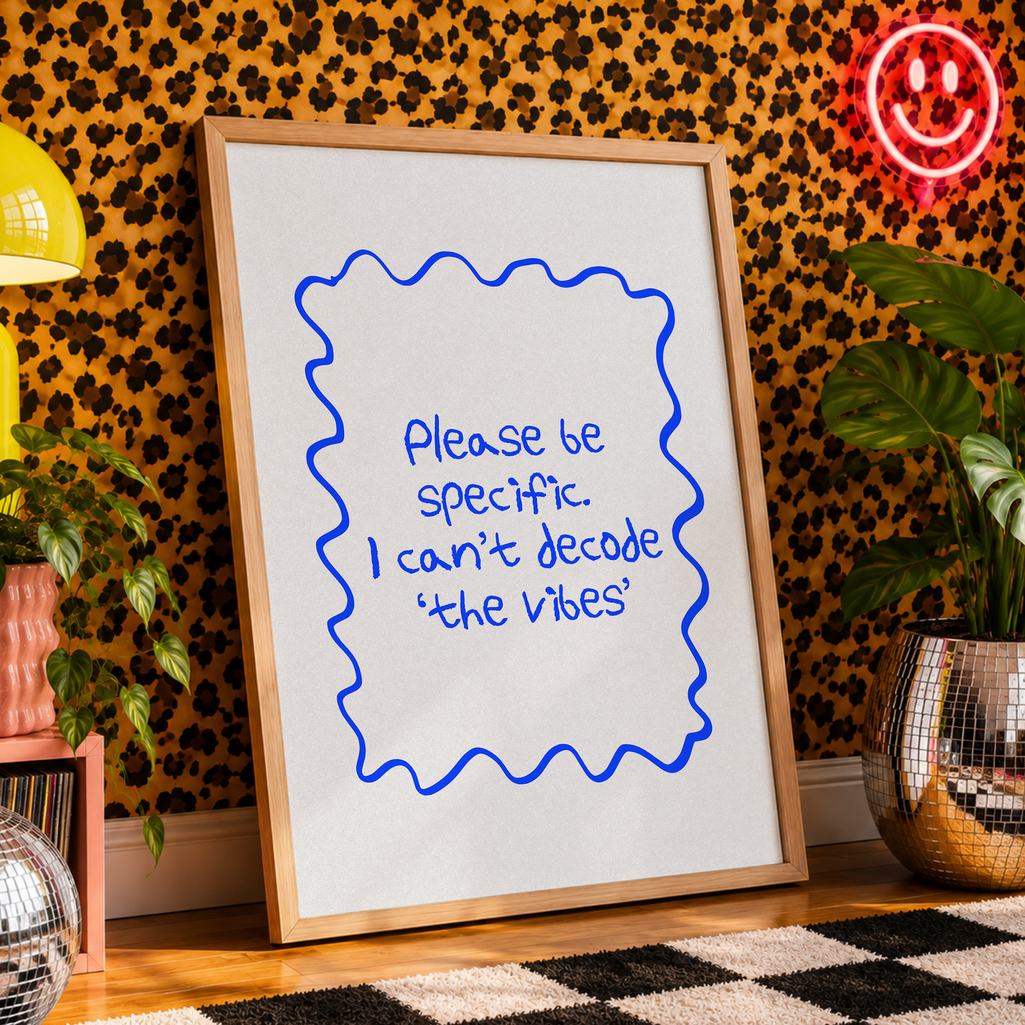 I Can't Decode The Vibes Print | ADHD & Autism Wall Art | Neurodivergent Decor