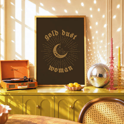 Gold Dust Woman Witchy Print
