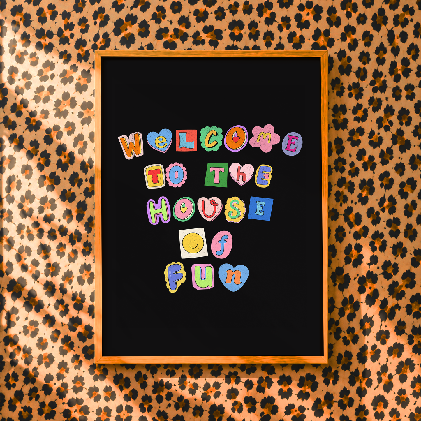 House of Fun Print | Colourful Maximalist Wall Art | Dopamine Decor Hallway Print