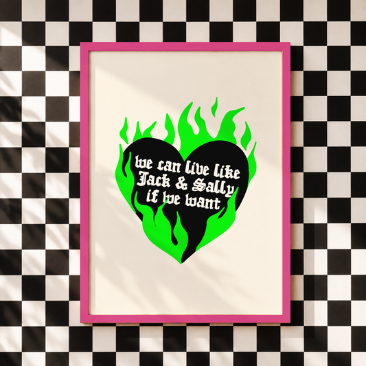 We Can Live Like Jack & Sally | Alternative Love Elder Emo Print