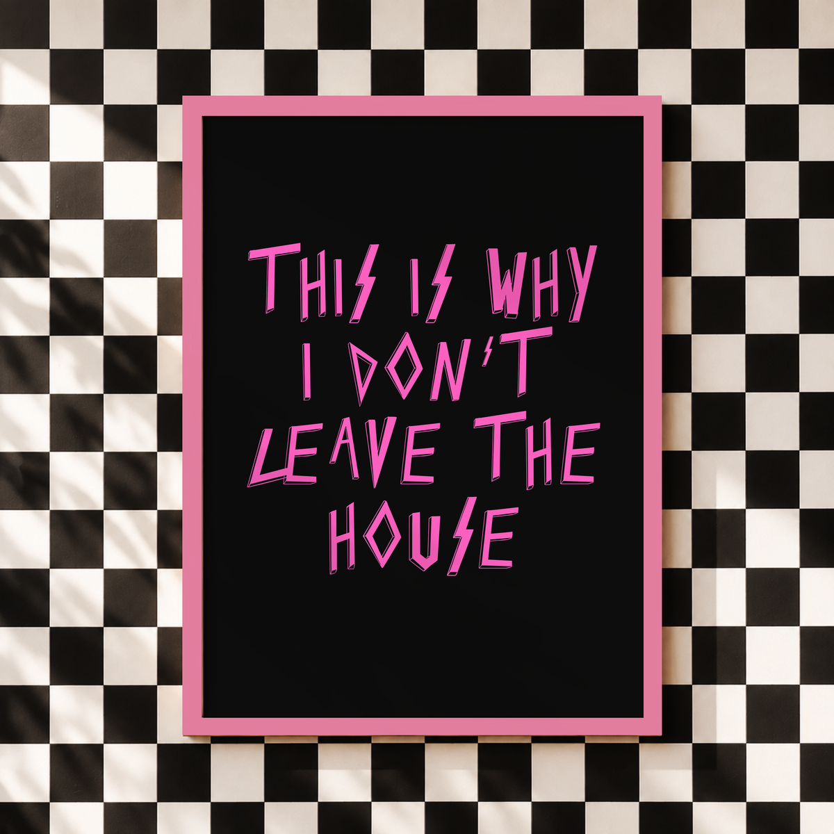 This Is Why I Don't Leave The House Print | Funny Introvert Wall Art | Elder Emo Decor | Sad Disco Club