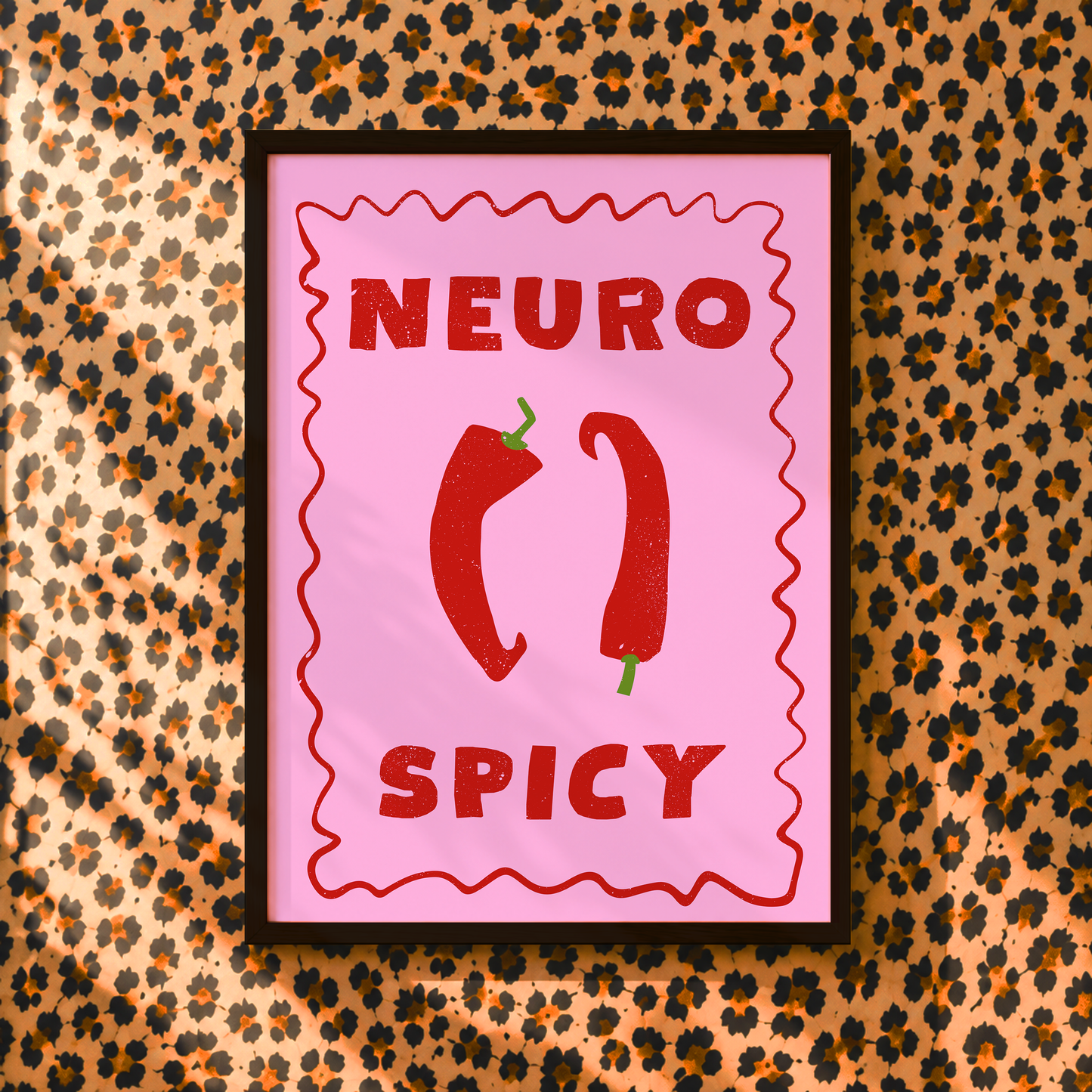 Neurospicy Print | Funny Neurodivergent Wall Art | ADHD & Autism Humour Poster | Dopamine Decor