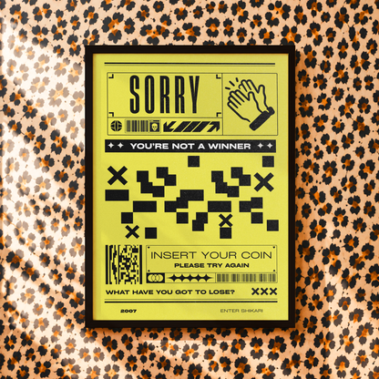 Sorry You're Not A Winner | Alternative Gig Poster Wall Art Print