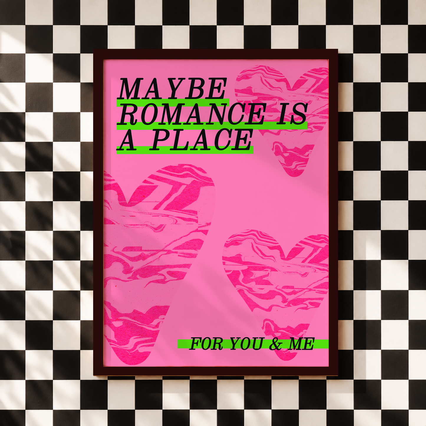 Maybe Romance Is A Place For You & Me Print | Fontaines D.C. Inspired Wall Art | Alternative Couple Gift | Sad Disco Club