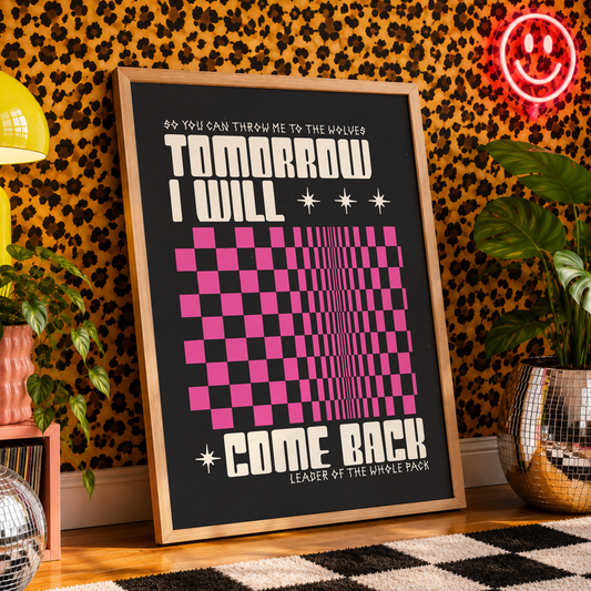 Tomorrow I Will Come Back | Elder Emo Wall Art
