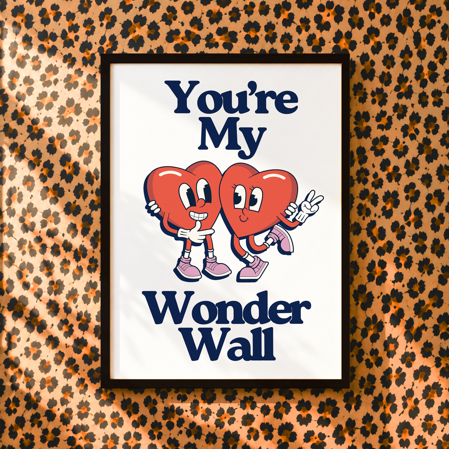 You're My Wonderwall Print | Oasis Inspired Couple Print | Indie Music Wall Art | Dopamine Decor