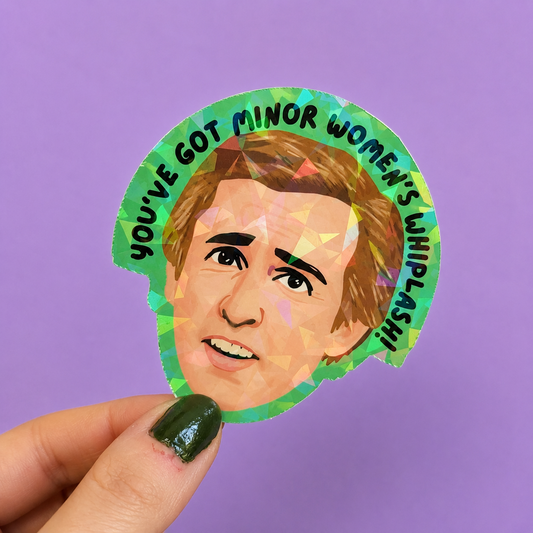 Minor Women's Whiplash Alan Partridge Sticker | Relatable Stickers | Alternative Vinyl Stickers | ADHD | Neurospicy | Sad Disco Club