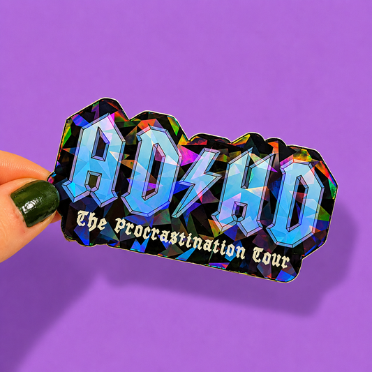 ADHD The Procrastination Tour | Relatable Stickers | Alternative Vinyl Stickers | ADHD | Neurospicy | Sad Disco Club