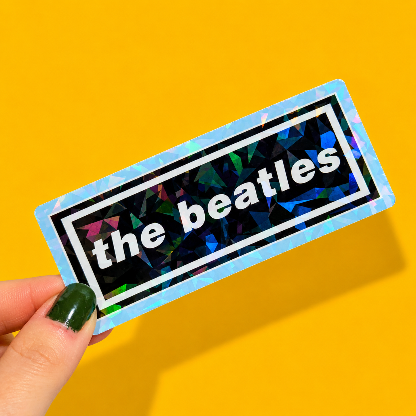The Beatles Ironic Holographic Sticker | Relatable Stickers | Alternative Vinyl Stickers | ADHD | Neurospicy