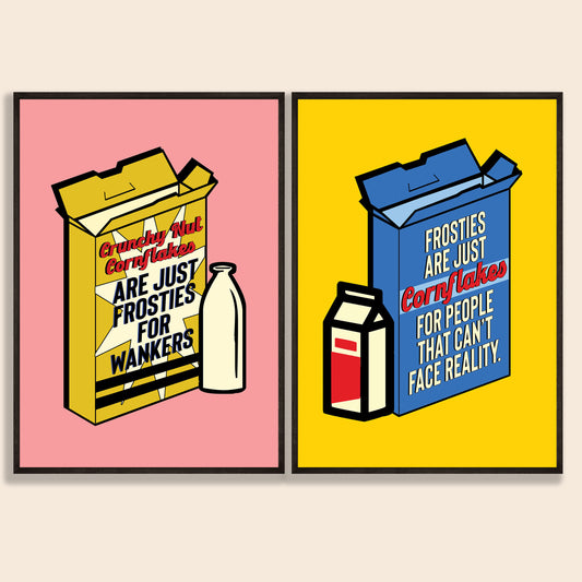 Crunchy Nut / Frosties Peep Show Print Duo